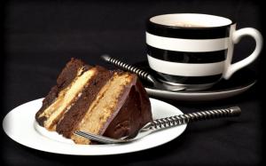 Chocolate cake and coffee wallpaper thumb