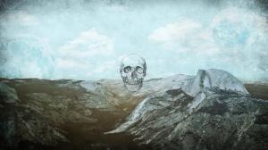 Mountain, Skull, Abstract wallpaper thumb