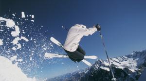 Skiing, Sports, Skiing Board, Snow, Sun, Athlete, Mountains wallpaper thumb
