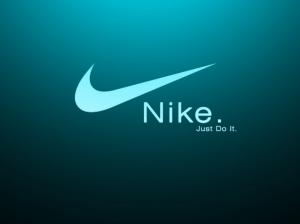 Logos, Nike, Famous Sports Brand, Blue Background, Just Do It wallpaper thumb