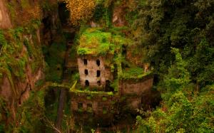 Sorrento, gorge, green house, building, ruins wallpaper thumb