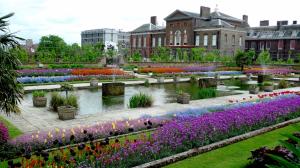 England, London, Kensington, park, flowers, house wallpaper thumb