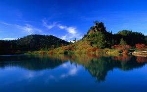 Nature, Blue Sky, Water, Mountain, Trees, Landscape wallpaper thumb