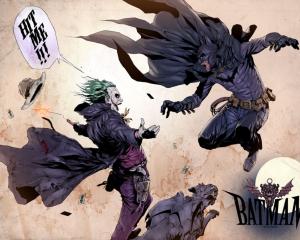 Batman, Joker, Fighting wallpaper thumb