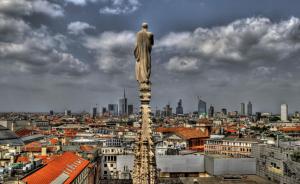 Milan Lombardy Italy Guardian Angel Buildings Panorama High Quality wallpaper thumb