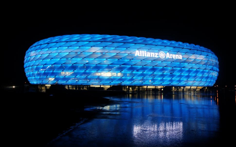 The Allianz Arena Munich wallpaper,stadium HD wallpaper,night HD wallpaper,allianz arena lights HD wallpaper,1920x1200 wallpaper