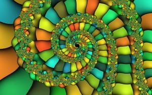 Colorful fractal swirl wallpaper thumb