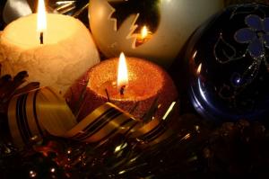 new year, christmas, candle, attribute, fire, cosiness wallpaper thumb