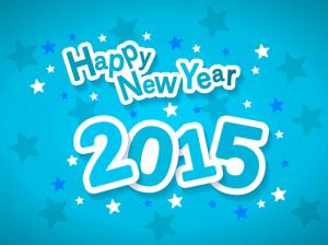 Happy New Year 2015 style blue wallpaper thumb