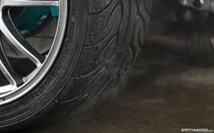 Wheel Tire Smoke HD wallpaper thumb