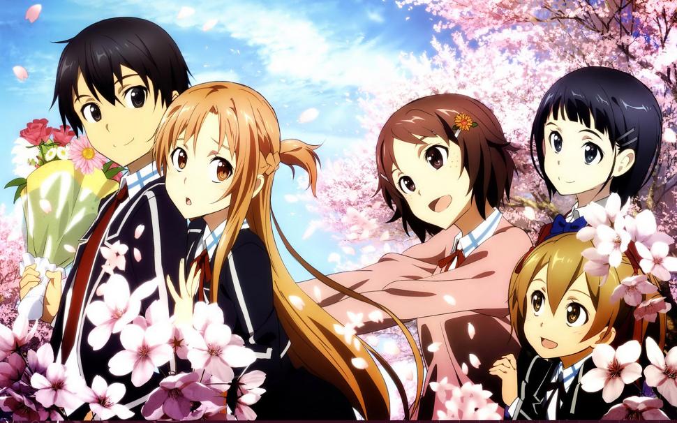 Tong Valley and people, Although this is the game, Kazuto, Asuna, SAO, ACG, Japanese anime wallpaper,tong valley and people HD wallpaper,although this is the game HD wallpaper,kazuto HD wallpaper,asuna HD wallpaper,japanese anime HD wallpaper,1920x1200 wallpaper