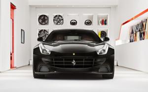 Ferrari FF black supercar front view wallpaper thumb