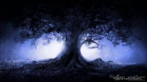 Blue Night Tree wallpaper thumb
