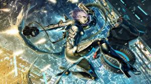 Futuristic, Cyberpunk, Anime Girls, Fight wallpaper thumb