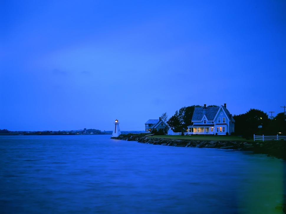 Home bay blue Cosy house lake lighthouse lights Water HD wallpaper,abstract wallpaper,blue wallpaper,water wallpaper,lake wallpaper,lights wallpaper,house wallpaper,lighthouse wallpaper,bay wallpaper,home wallpaper,cosy wallpaper,1600x1200 wallpaper