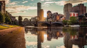 River, Building, Cityscape, City, Melbourne, Australia, Bridge, Skyscraper, Sun Rays, Trees wallpaper thumb