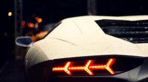 Lamborghini Aventador Wet Tail Light HD wallpaper thumb
