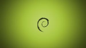 Green, Debian, Linux, Simple Background wallpaper thumb