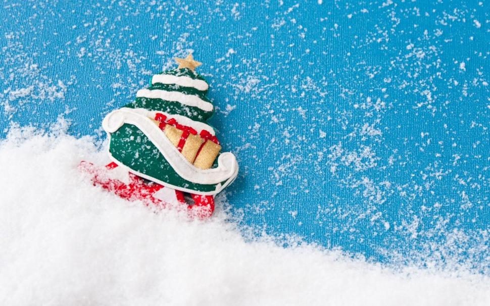 Christmas Tree Santa Sleigh Gifts Snow wallpaper,christmas wallpaper,tree wallpaper,santa wallpaper,sleigh wallpaper,gifts wallpaper,snow wallpaper,1680x1050 wallpaper