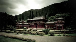 Oriental mansion wallpaper thumb