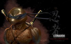 Teenage Mutant Ninja Turtles Leonardo Drawing HD wallpaper thumb