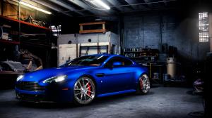 Blue Aston Martin V8 wallpaper thumb