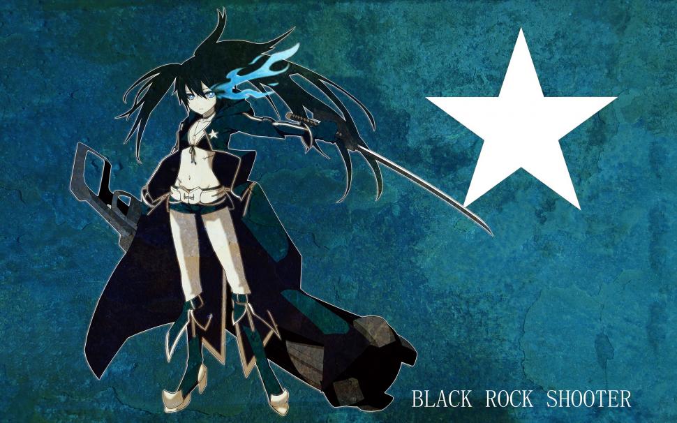 Black Rock Shooter Anime Blue HD wallpaper,cartoon/comic HD wallpaper,anime HD wallpaper,black HD wallpaper,blue HD wallpaper,rock HD wallpaper,shooter HD wallpaper,2560x1600 wallpaper