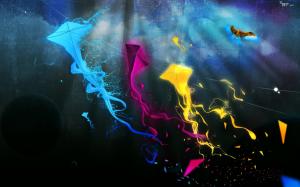 Abstract colorful kite wallpaper thumb