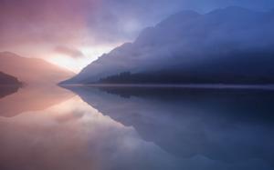 Lake Clouds Mountains Reflection HD wallpaper thumb