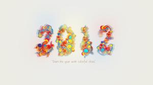 2012 Colorful New Year HD wallpaper thumb