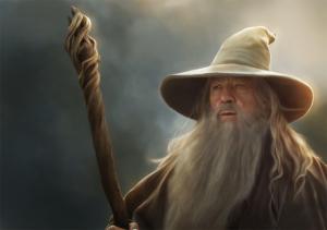 The Lord of the Rings, Gandalf, Staff, Wizard, Artwork wallpaper thumb