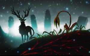 Romantically Apocalyptic Heroes Comics Comic Sci Fi Futuristic Dark Deer Flower Fantasy Free Background wallpaper thumb
