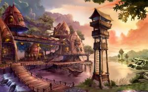 Fantasy Village wallpaper thumb