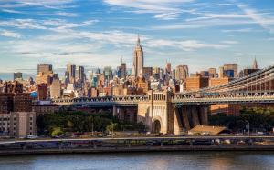 Brooklyn Bridge, Manhattan, New York City, buildings wallpaper thumb