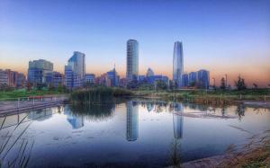 Santiago de Chile, City, Cityscape, Pond, Water, Building, Architecture wallpaper thumb