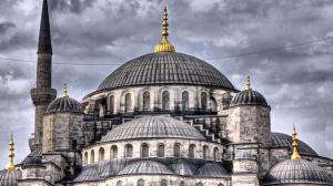 Sultan Ahmed Mosque In Istanbul Hdr wallpaper thumb