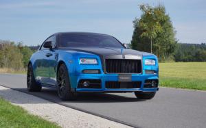 2015 Mansory Rolls-Royce Wraith blue luxury car front view wallpaper thumb