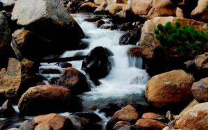 Stream Waterfall Rock HD wallpaper thumb