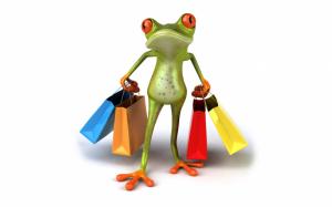 Shopaholic Frog wallpaper thumb