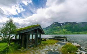 Norway River House Nature Background Images wallpaper thumb
