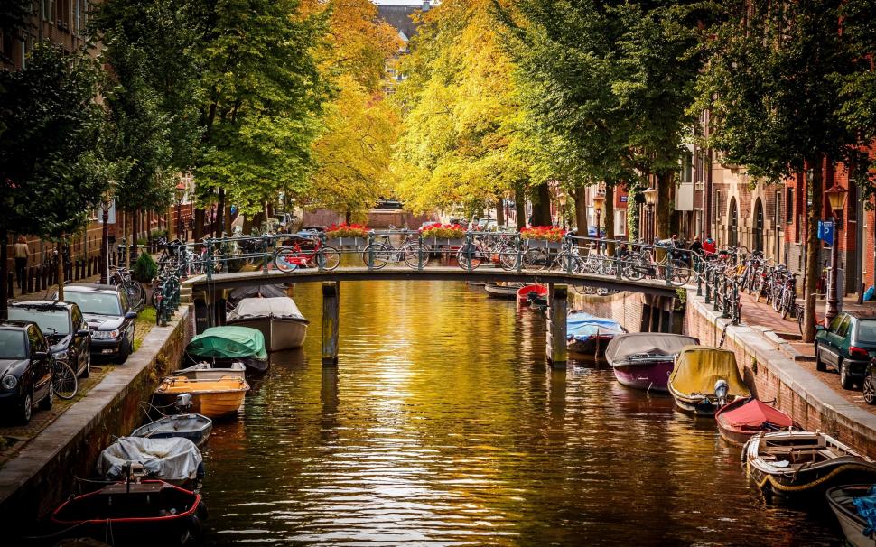Amsterdam Canal wallpaper,amsterdam HD wallpaper,river HD wallpaper,landscape HD wallpaper,2880x1800 wallpaper