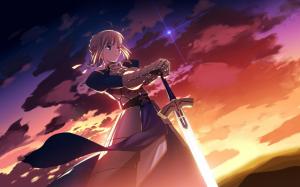 Night of Destiny, I sword will vary with the Ru, Fate, saber, ACG, Anime girl, Japanese anime, Twilight wallpaper thumb