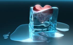 Artistic Love ice heart 3d graphics frozen wallpaper thumb