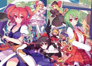 Anime Girls, Touhou, Kazami Yuuka, Lily Black, Lily White, Medicine Melancholy, Onozuka Komachi, Shameimaru Aya wallpaper thumb