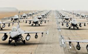 F16 jets military airfield wallpaper thumb