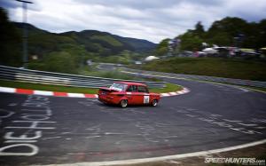 NSU NSU 1000 Classic Car Classic Nurburgring Race Track Motion Blur HD wallpaper thumb