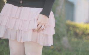 Skirt, Shaqun, Girls, Rings, Bow, Girls, Hand wallpaper thumb