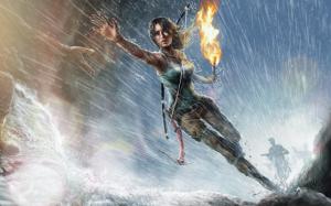 Lara Croft, Tomb Raider, PC game, girl, rain wallpaper thumb