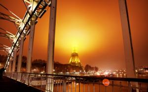 Eiffel Tower Tower Paris Lights Night HD wallpaper thumb