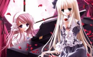 Anime Girls Playing Piano wallpaper thumb